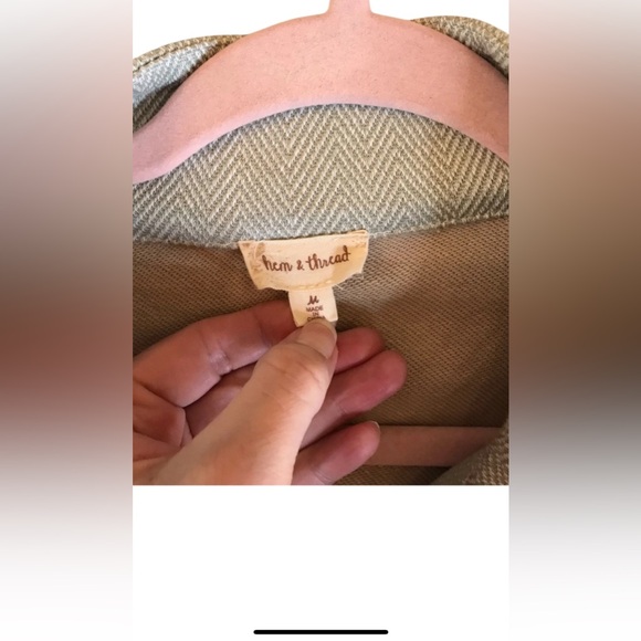 EUC Hem & thread Women’s SZ M Raw‎ Edge Distressed Wash Textured Boho Top - Picture 2 of 4